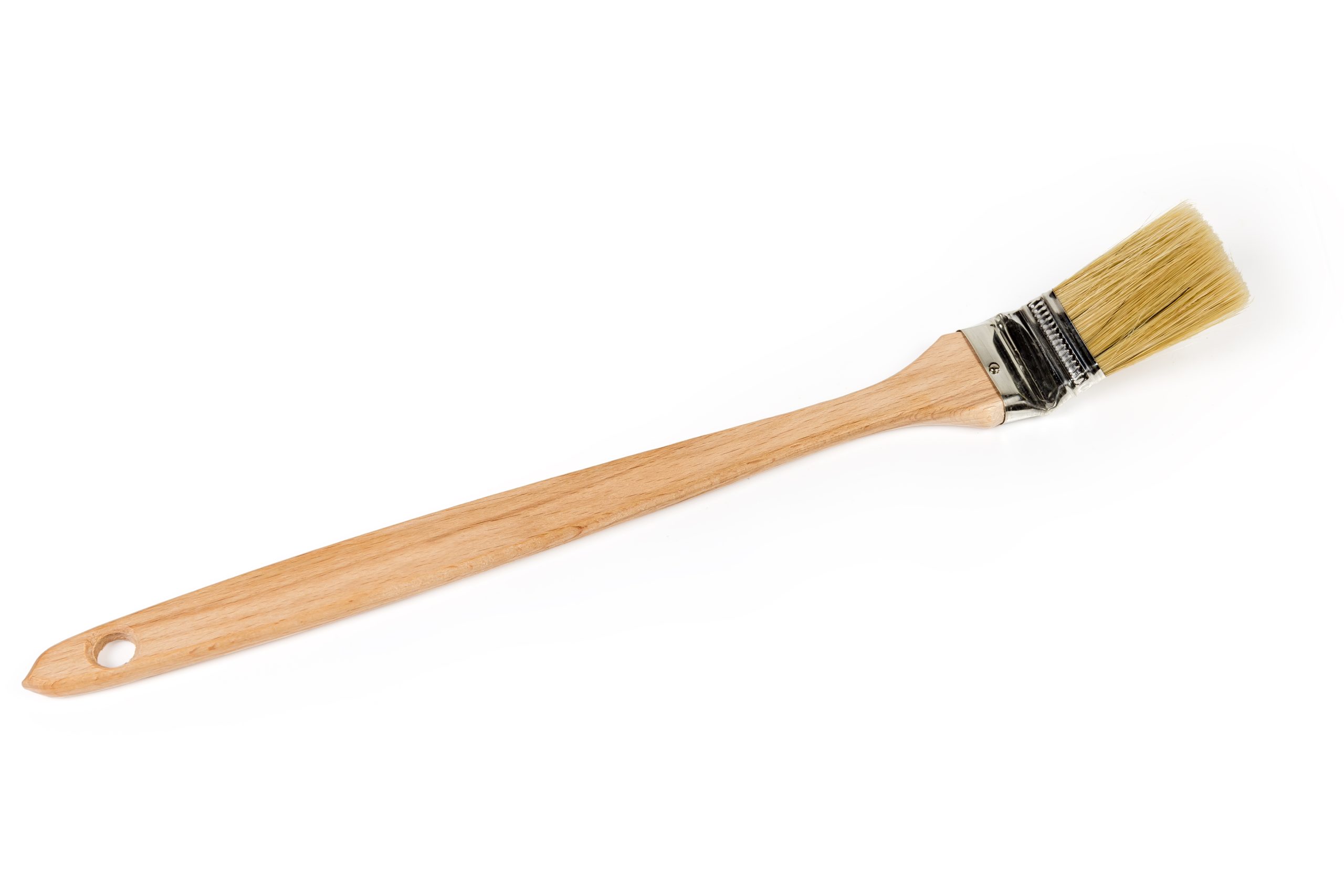 Flat,Brush,With,Angled,Working,Part,And,Long,Wooden,Handle 2 Inches Long Angle Paint Brush